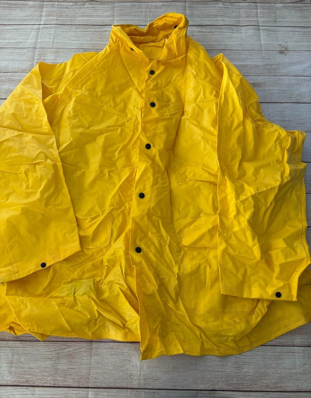 Vintage Men's XXL Rainfair Yellow Rain Jacket Coat Waterproof